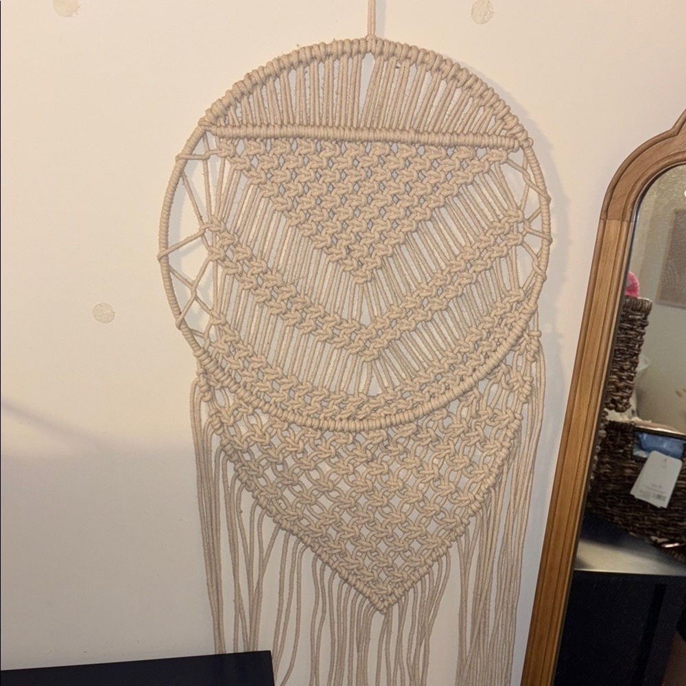 Handcrafted Cream Macrame Wall Hanging